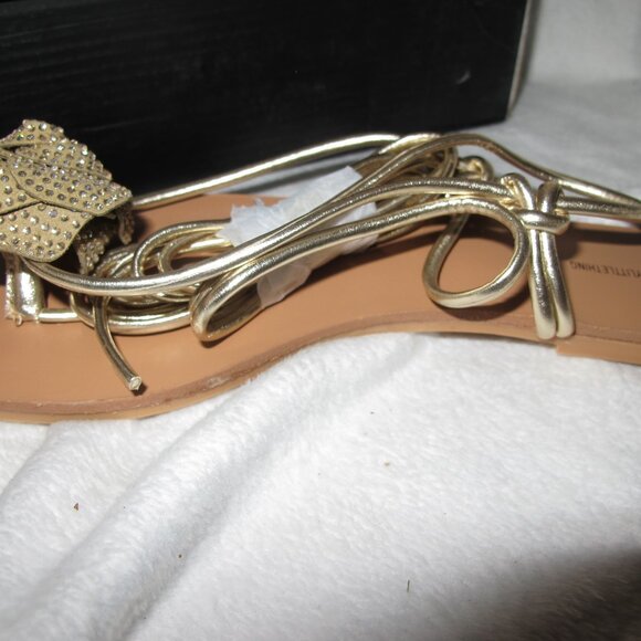 New - PrettyLittleThing Flower Lace Up Sandals - Picture 7 of 9